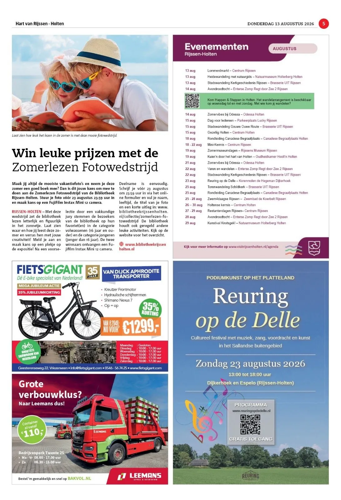 Hart van Rijssen-Holten, 13 augustus 2026, pagina 5